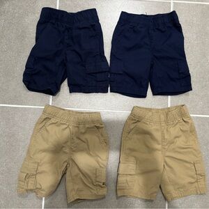 Navy and Tan Kids Cargo Shorts